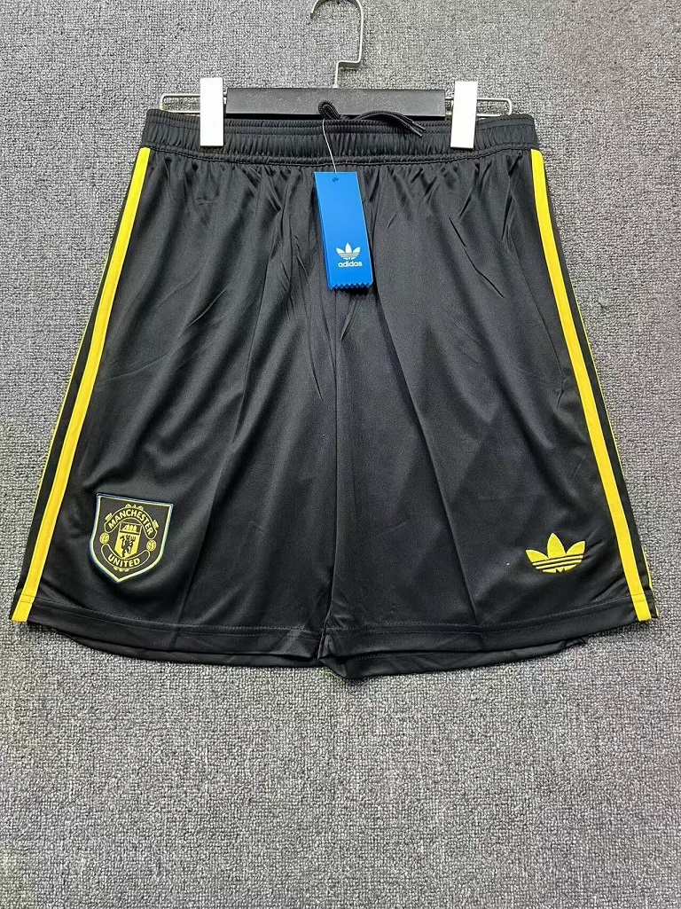 AAA Quality Manchester Utd 25/26 Third Black Soccer Shorts